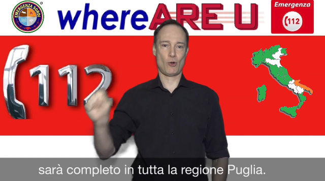 APP “WHERE ARE U” 112 - NUE 112 Puglia 2° aggiornamento