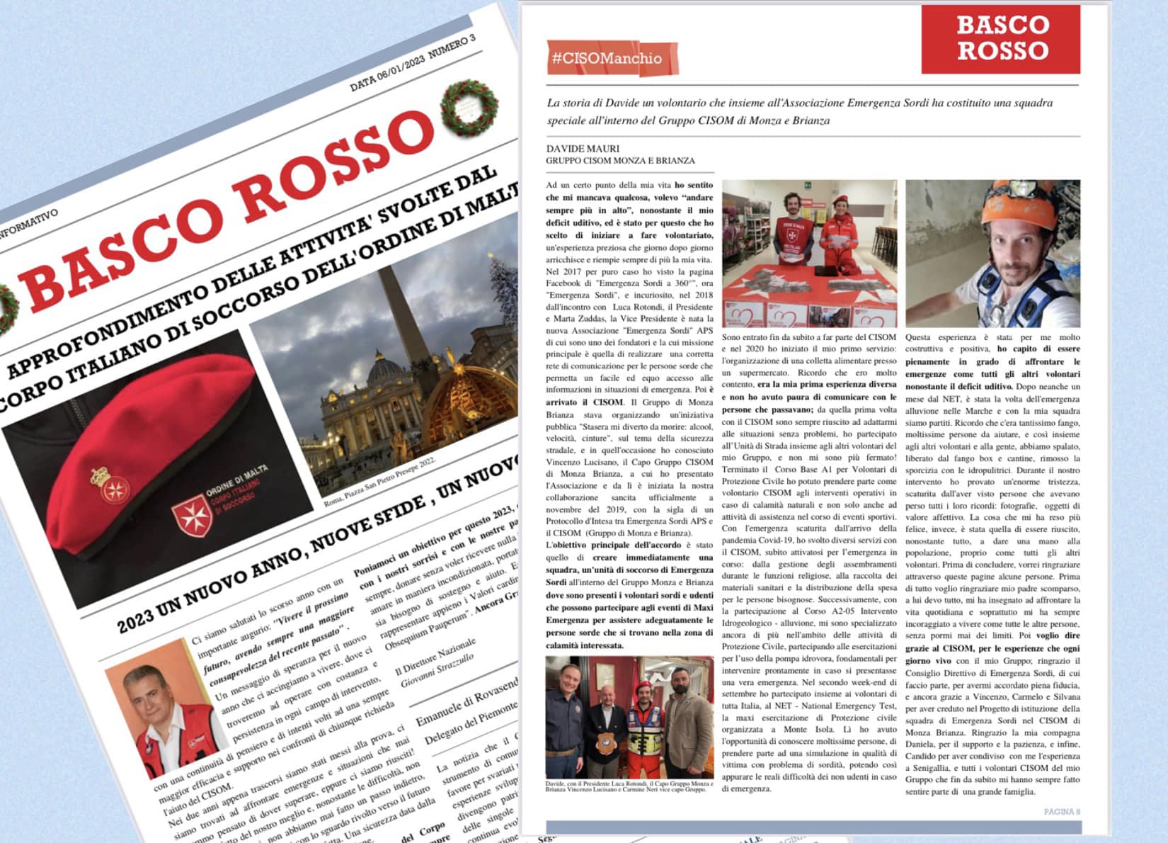 Pubblicato un articolo sul Bollettino Informativo "Basco Rosso" n. 3 del CISOM