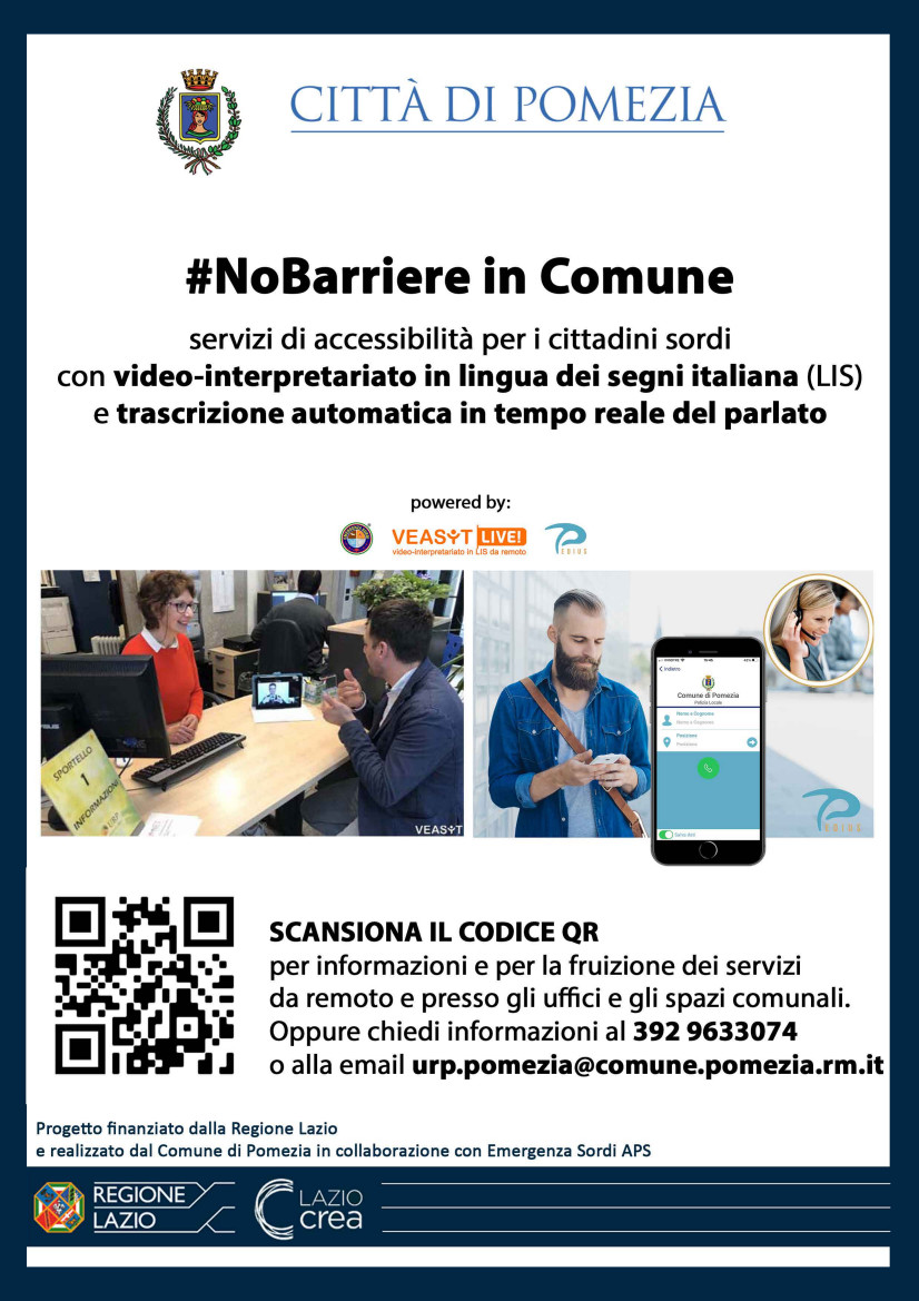 Il servizio “#NoBarriere In Comune” attivo anche mese di Agosto