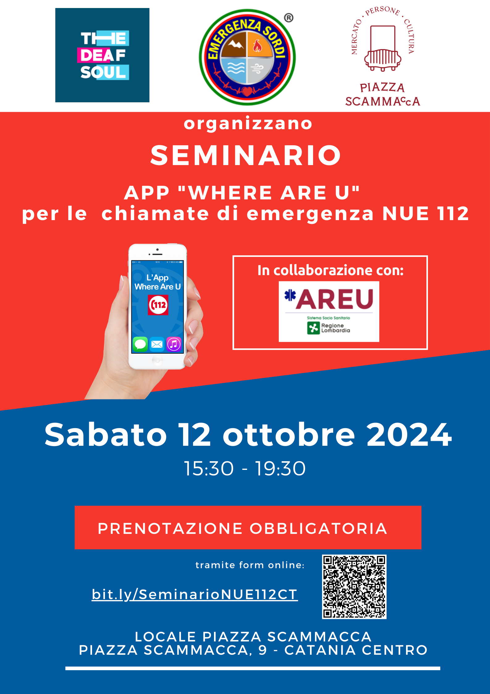 Seminario "App 112 Where Are U" a Catania il 12 ottobre 