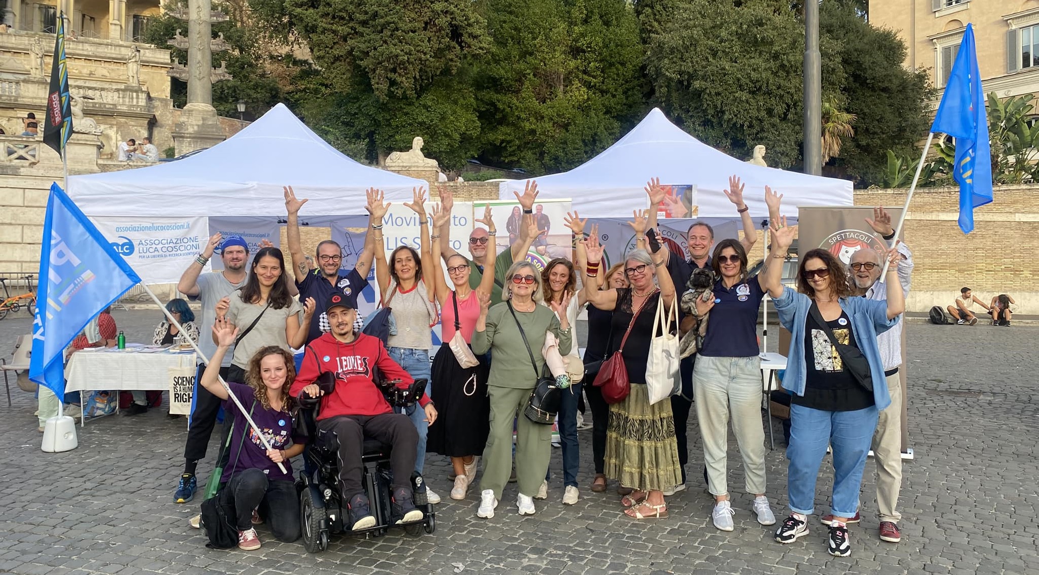 Conclusa la grande e bellissima giornata al Disability Village in Piazza del Popolo e la marcia Disability Pride 2024