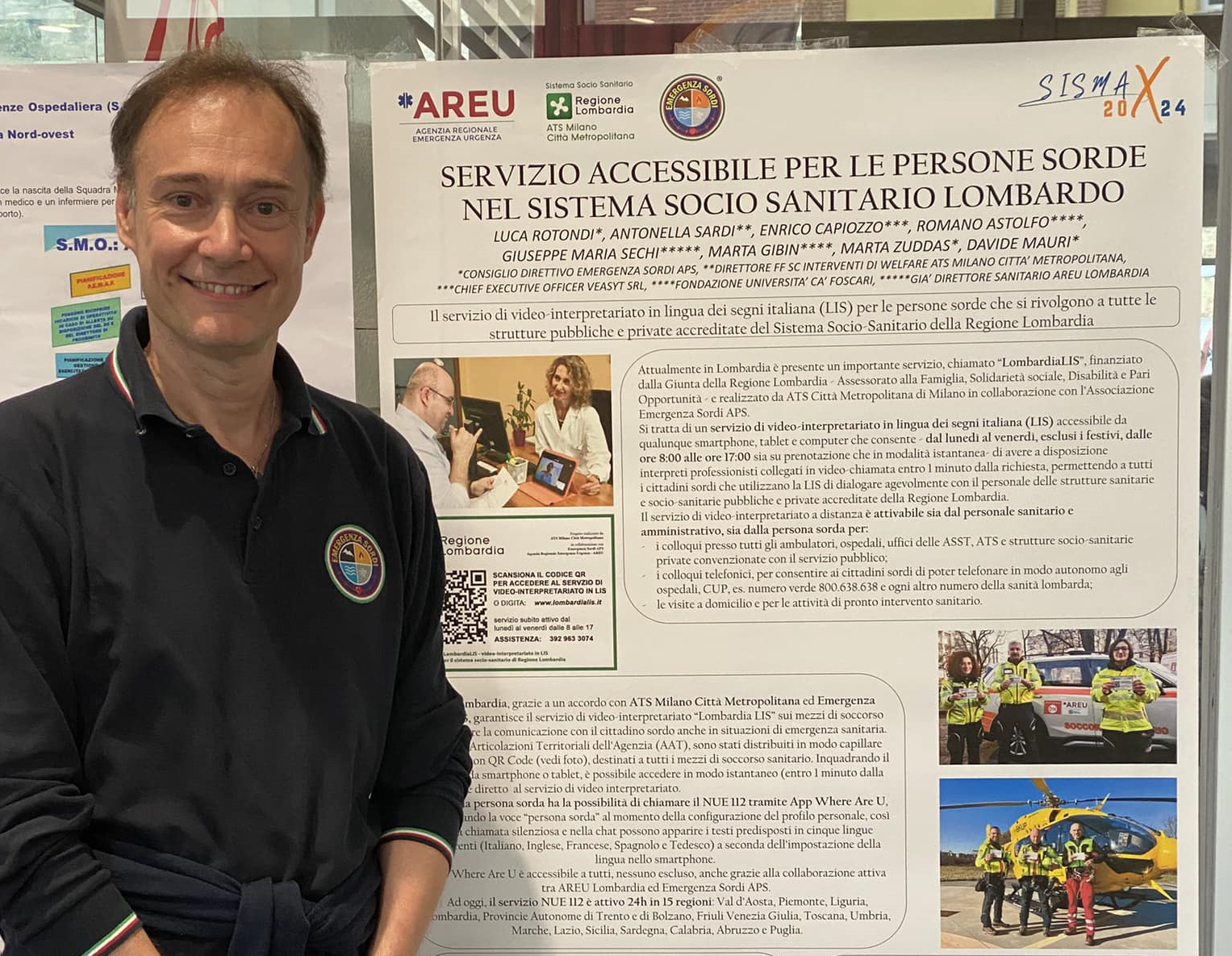 Presentato un Poster “Servizio Accessibile per le Persone Sorde nel Sistema Socio Sanitario Lombardo” al 1º Convegno Nazionale Sismax 2024