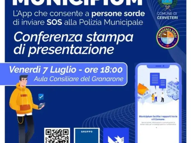 Cerveteri (Roma): il 7 luglio alle ore 18 sarà presentato il servizio App Municipium Sos Polizia Locale per persone sorde ed ipoacustiche
