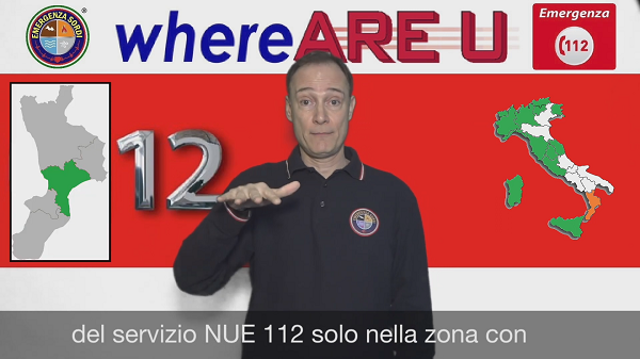 APP “WHERE ARE U” 112 - 1° Aggiornamento Calabria