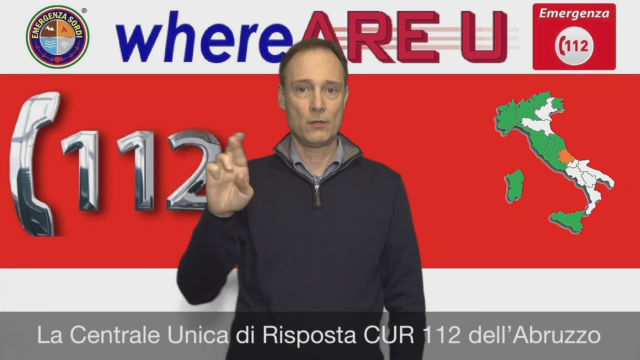 APP “WHERE ARE U” 112 - NUE 112 Abruzzo attivato oggi come primo step