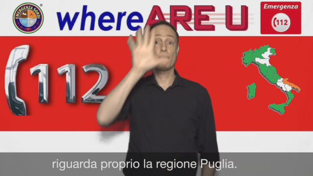 APP “WHERE ARE U” 112 - NUE 112 Puglia attivato oggi come primo step